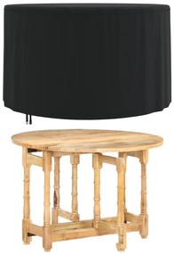 Capa para mobiliário de jardim Ø 128x71 cm 420D oxford preto
