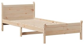 Cama sem colchão 75x190 cm madeira de pinho maciça