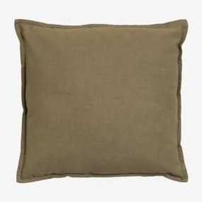 Almofada Quadrada 45x45 Cm Em Algodão Elezar Verde Exército Claro - Sklum