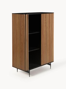 Highboard Linea with Sliding Door and Ribbed Front
