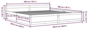 Estrutura de cama com gavetas 200x200 cm