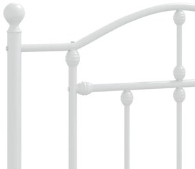Cabeceira de cama 80 cm metal branco
