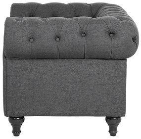 Poltrona em tecido cinzento CHESTERFIELD Beliani