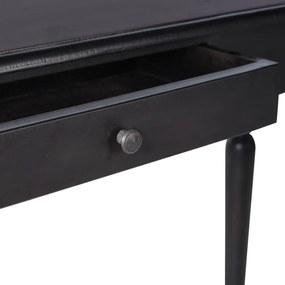 Mesa consola 110x30x75 cm madeira de mogno maciça preto-claro