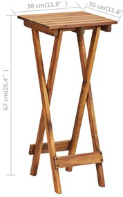 Suporte para plantas 30x30x67 cm madeira de acácia maciça