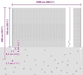 Cerca de Fio Soldado com 11 Postes em U Verde 1.5x25 m de Aço