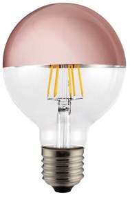 E27 Light Bulb G125 6W 2700K Half Mirror Copper