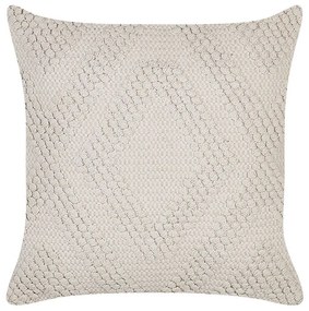 Almofada decorativa em algodão branco 45 x 45 cm CATALPA Beliani