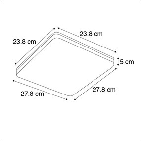 Plafon moderno quadrado LED IP65- PLATER Moderno