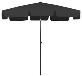 Guarda-sol de praia 200x125 cm preto