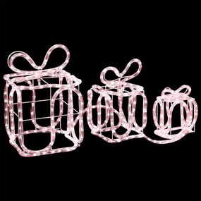 Caixas presente de Natal com 180 luzes LED interior/exterior