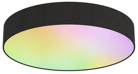 Plafon Inteligente Preto 30cm incl. LED RGB com Controlo Remoto - Taiko Moderno