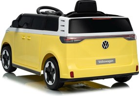 Carro elétrico para Crianças 12V Volkswagen ID BUZZ, Rodas Espuma EVA, assento couro ecológico Amarela