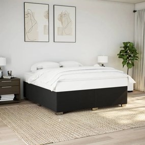 Estrutura de cama sem colchão 180x200 cm tecido preto