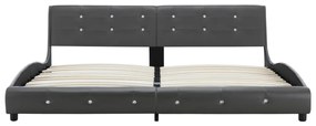 Estrutura de cama 180x200 cm couro artificial cinzento