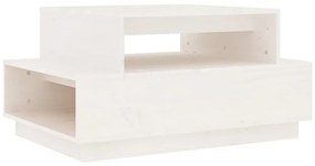 Mesa de centro 80x55x40,5 cm madeira de pinho maciça branco