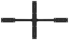 Pé de mesa de jantar em formato de aranha, preto, 120x68x(72-73) cm, a