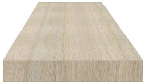 Prateleiras parede suspensas 2 pcs 90x23,5x3,8cm MDF carvalho