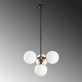 Chandelier Akkas – Preto Antique Creme – 43 x 43 x 47-89 cm