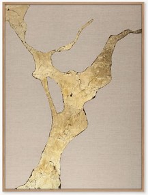Quadro em tela pintado à mão emoldurado Wild Horizon Gold
