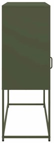 Aparador 100,5x39x107 cm aço laminado a frio verde-azeitona