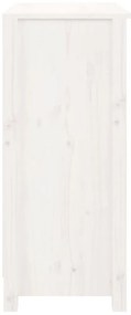 Aparador 70x35x80 cm madeira de pinho maciça branco
