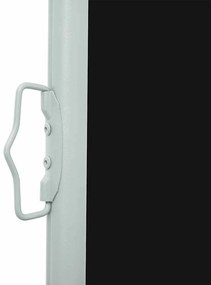 Toldo lateral retrátil para pátio 140x500 cm preto