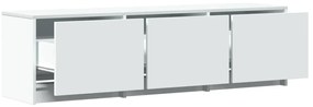 Móvel de TV 140x34x50 cm derivados de madeira branco