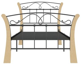 Estrutura de cama 90x200 cm metal preto