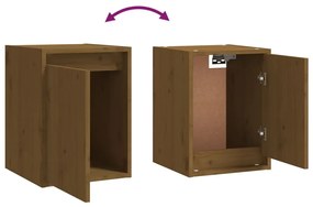 Armários de parede 2 pcs 30x30x40 cm pinho maciço castanho mel