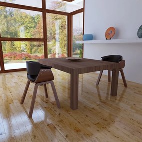 vidaXL Cadeiras jantar 2 pcs madeira curvada e couro artificial
