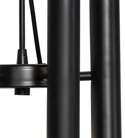 Candeeiro de suspensão Art Déco preto 12 luzes - Tubi Art Deco