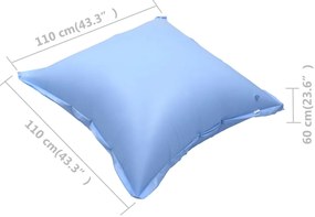 Almofadas insufláveis cobertura piscina acima do solo 10pcs PVC