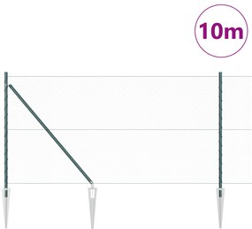 Cerca Hexagonal vidaXL Verde 1x10 m Aço
