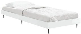 Estrutura cama 75x190 cm derivados de madeira branco brilhante