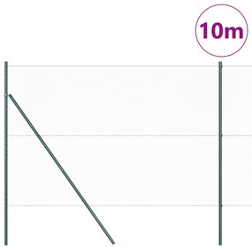 Cerca Hexagonal Verde vidaXL 1,5x10 m Aço