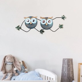 Acessório Decorativo de Parede Coruja – Multicolor – 77 x 28 cm