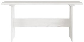 Mesa de jantar com banco REINE pinho maciço branco