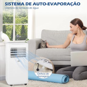 HOMCOM Ar Condicionado Portátil 9000BTU 1010W Refrigerador Ventoinha D