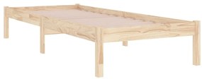 Estrutura de cama solteiro 90x190 cm madeira maciça