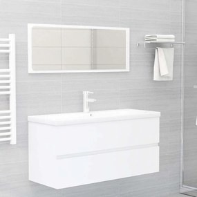 vidaXL 2 pcs conjunto de móveis de casa de banho contraplacado branco