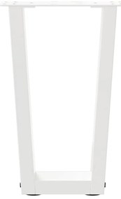 Pés para mesa de centro em V 2 peças Branco 38x(42-43,3) cm Aço
