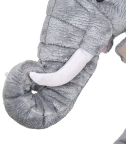 Elefante de montar em peluche cinzento XXL