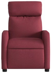 Poltrona reclinável tecido vermelho tinto
