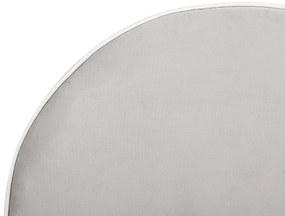 Cama de solteiro em veludo cinzento claro 90 x 200 cm NOZAY Beliani
