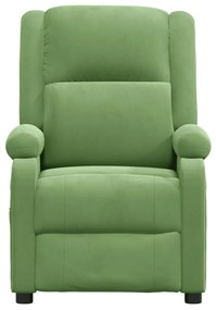 Poltrona de massagens elétrica veludo verde-claro