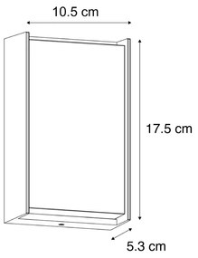 Candeeiro de parede exterior moderno preto incl. LED IP65 - Packet Moderno