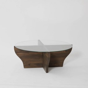 Mesa de Café Amphora – Nogueira – 92x35x92 cm