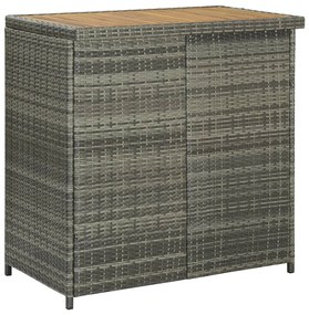 3 pcs conjunto de bar vime PE cinzento