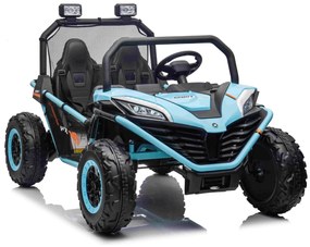 Carro elétrico para Crianças 24V 2 Lugares Buggy FASTER Rodas de EVA, Assento de couro Azul